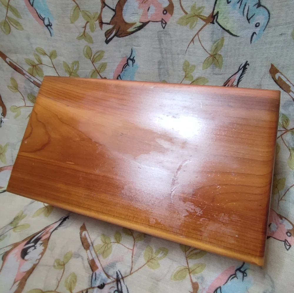 Lane Cedar Chest Salesman Sample Wood Jewelry Craft Stash Box *FLAW* NO KEY